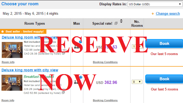 Reserve Your Hotel