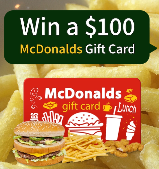 Win a 100 dollar mcd