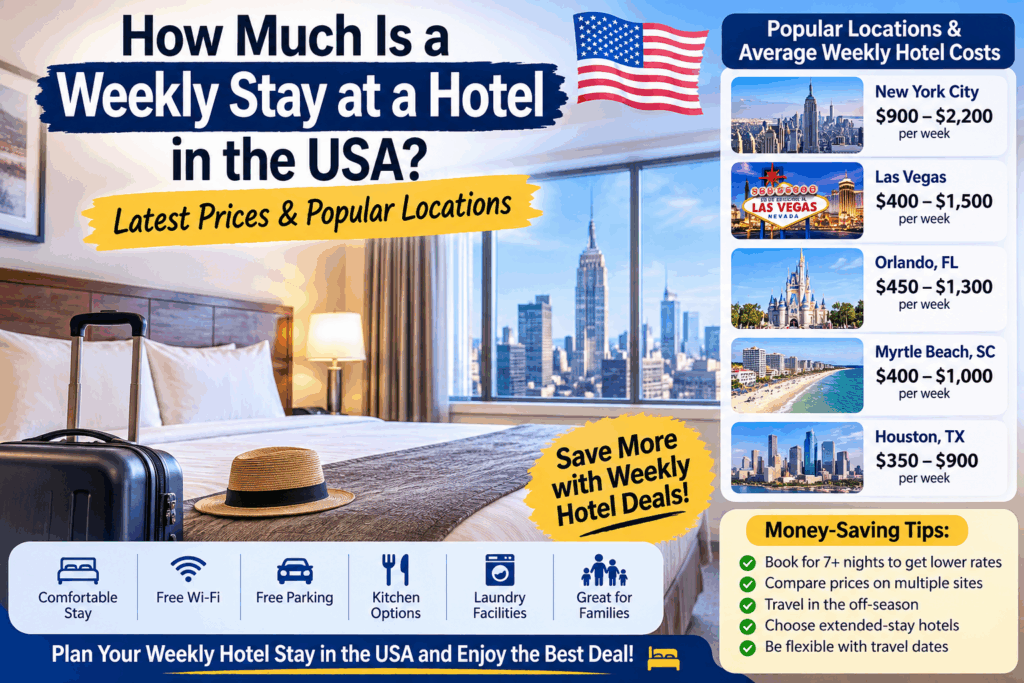 how much is a weekly stay at a hotel